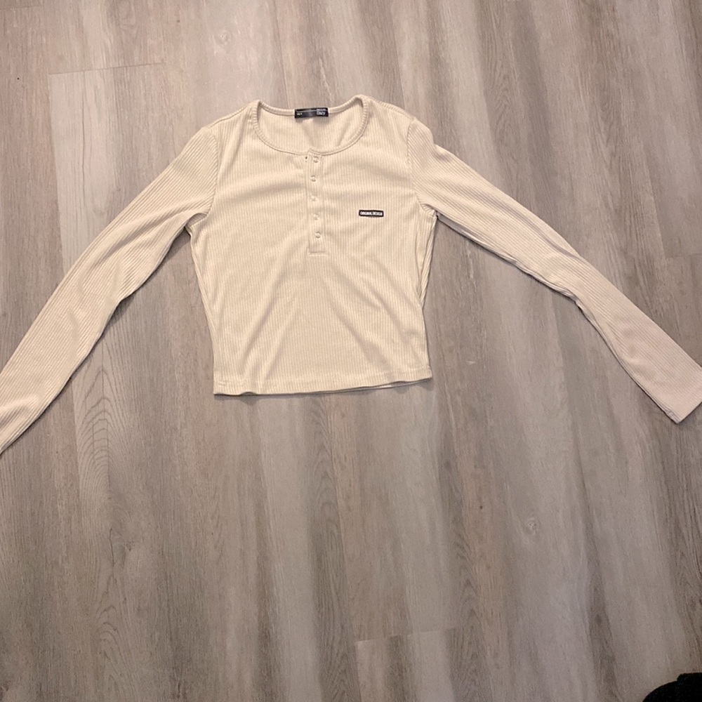 Long sleeve cream color shirt